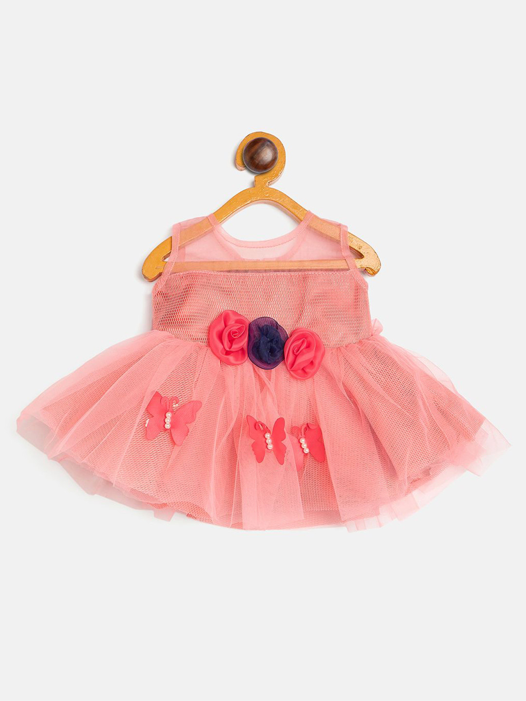 Camey Print Net Fit & Flare Dress