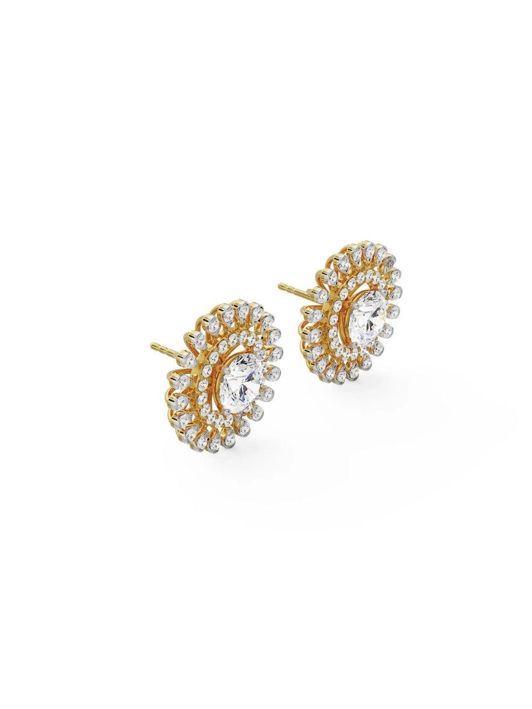 Emori 0.5 CT Sunflower Detachable Lab Diamond Earring in 18KT Gold