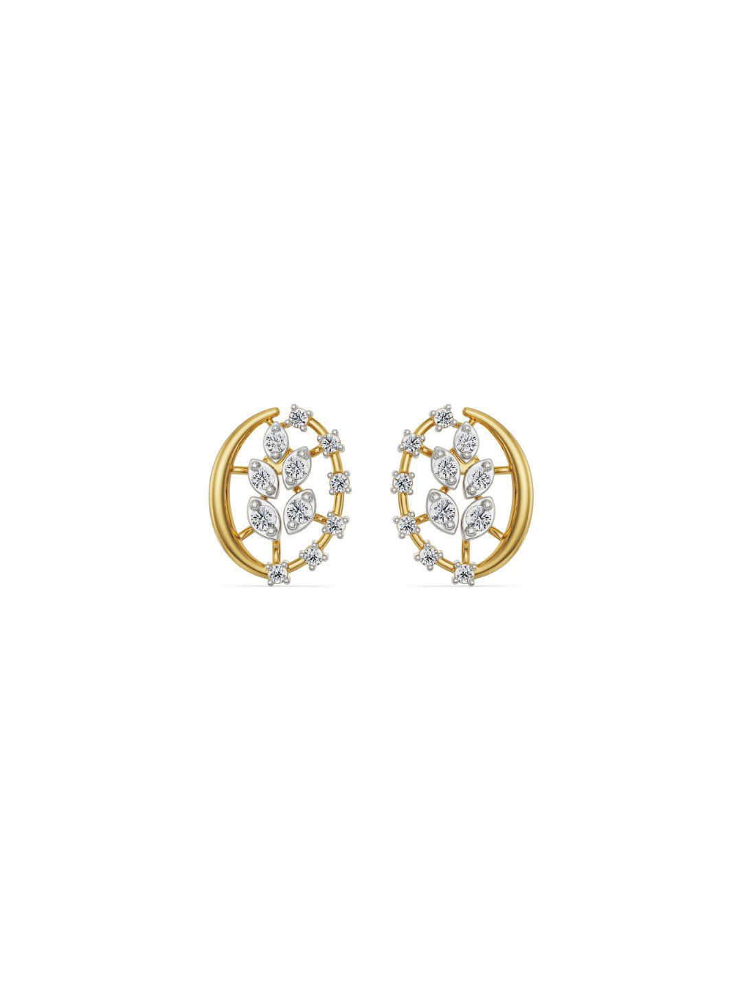 Emori Leafy Lab Diamond in 14KT Gold Earring