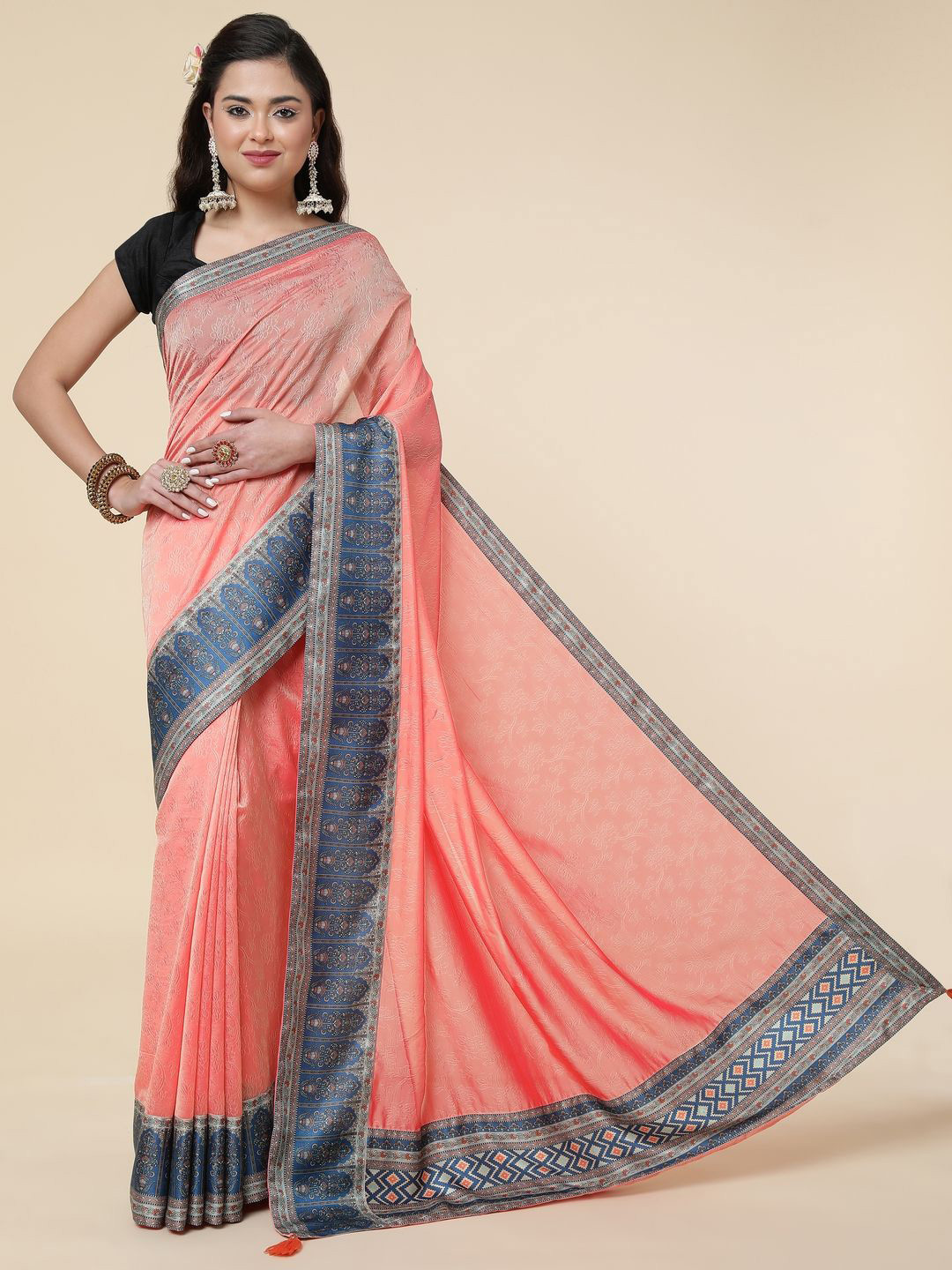Suha Kalamkari Poly Georgette Saree