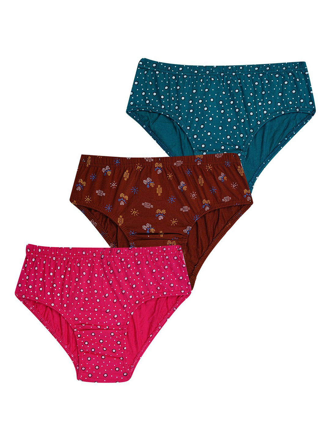 YELLOWDELIGHT Girls 3Pc Hipster Briefs YD 761 Ramvi (g) prnt panties 9-10y-3p-Multicolor