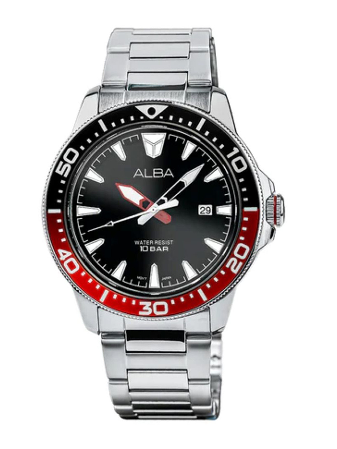Alba by seiko Black & Red Dial Quartz Watch AS9T99X1
