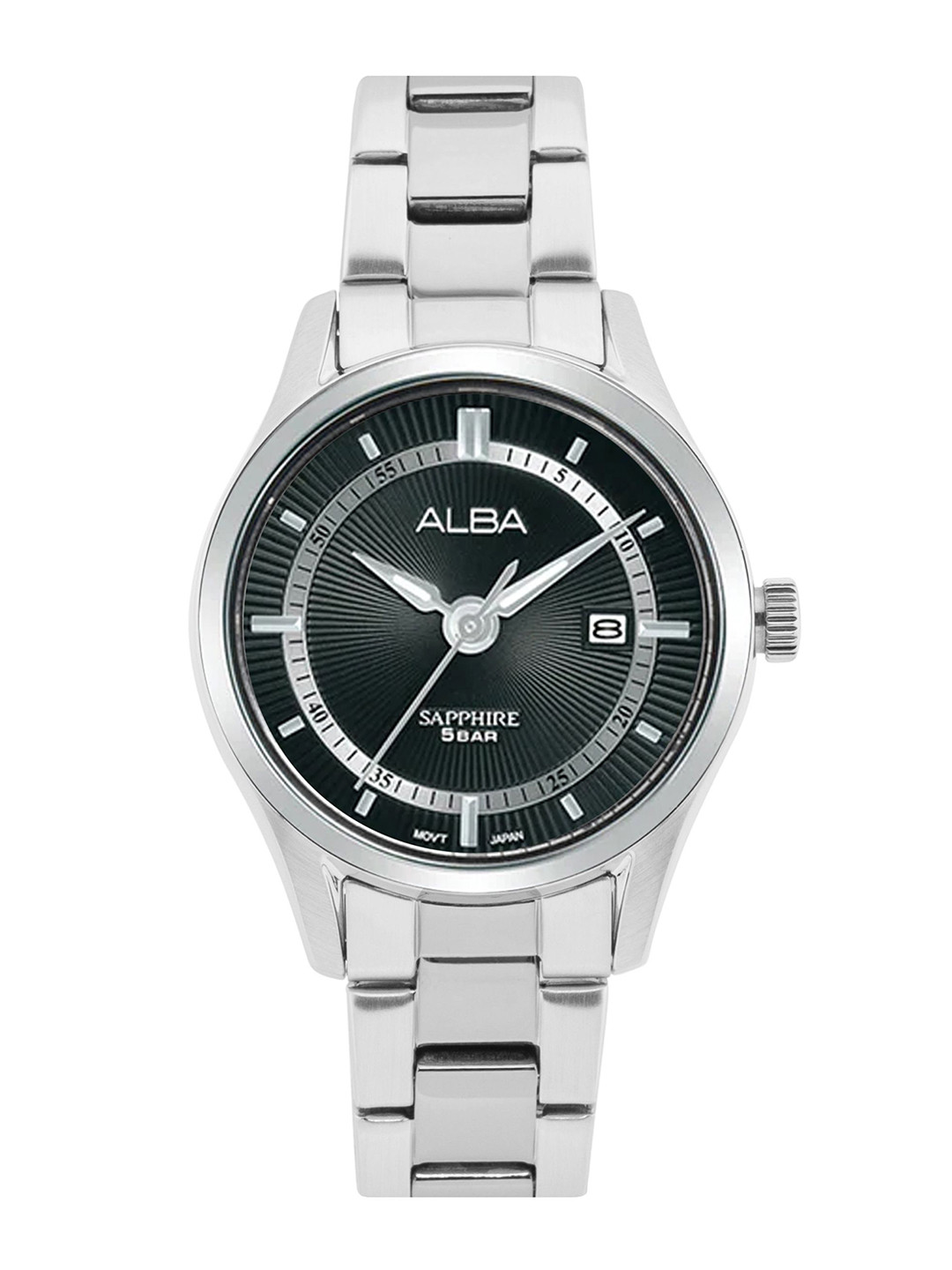 Alba by seiko Asterix Black Dial with Metal Strap-AS9R19X1
