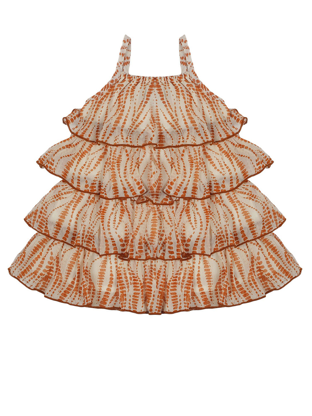 YOUNG BIRDS Print Chiffon A-Line Dress