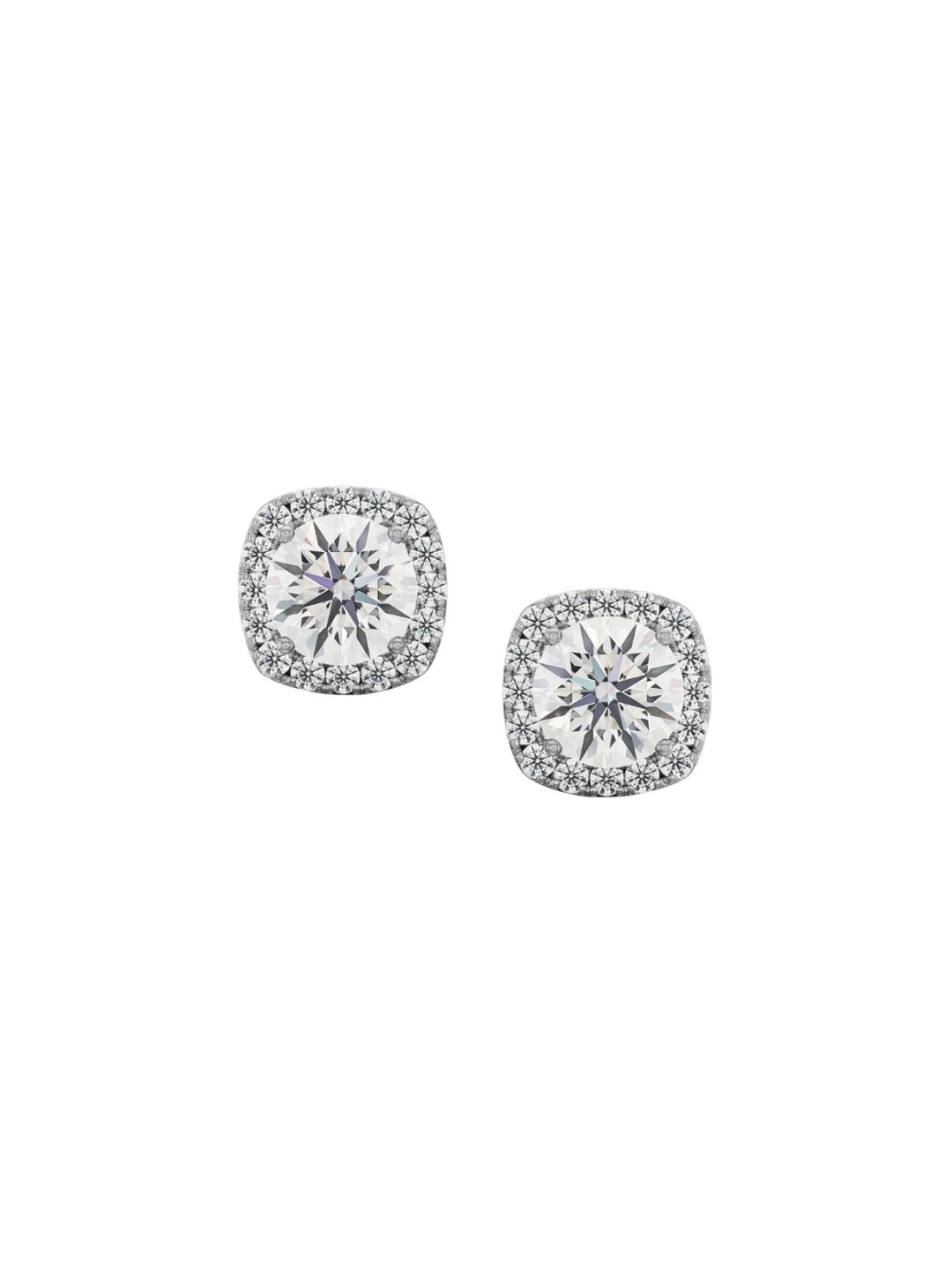Emori Tisha Halo Round Lab Diamond Earring in 18KT Gold