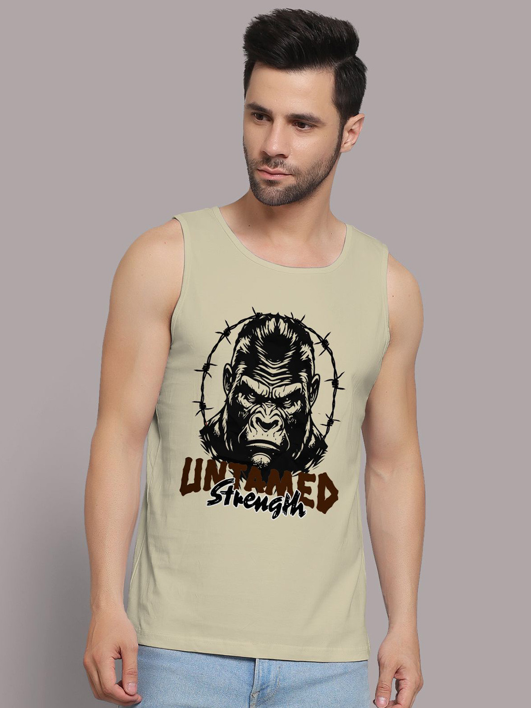 Juxar Men's Wear Sando Untamed Outdoor & Indoor For Gym Wear Sando SDO-028-BG-XS