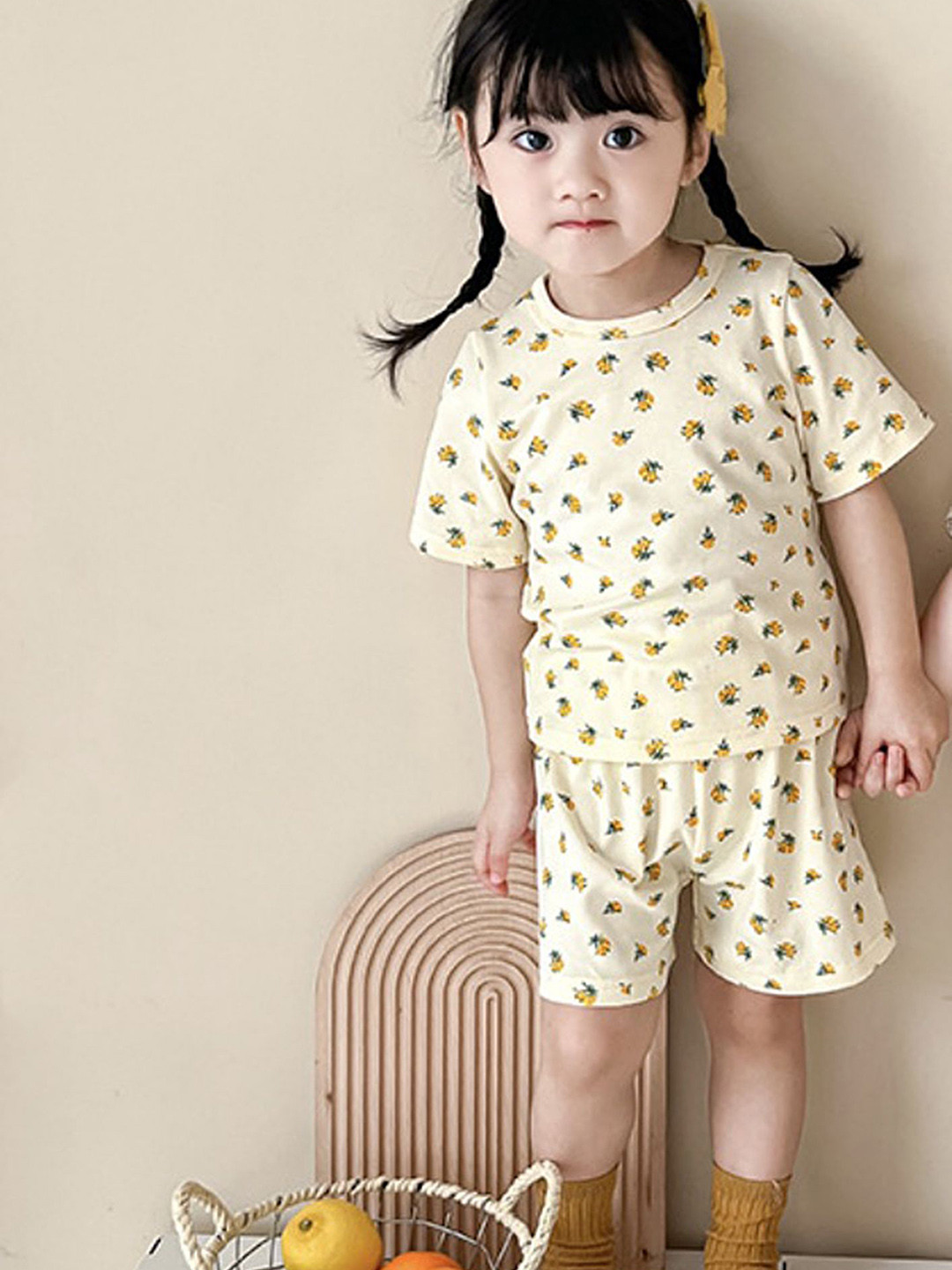 LULU & SKY Kids Printed T-Shirt & Shorts Night Suits