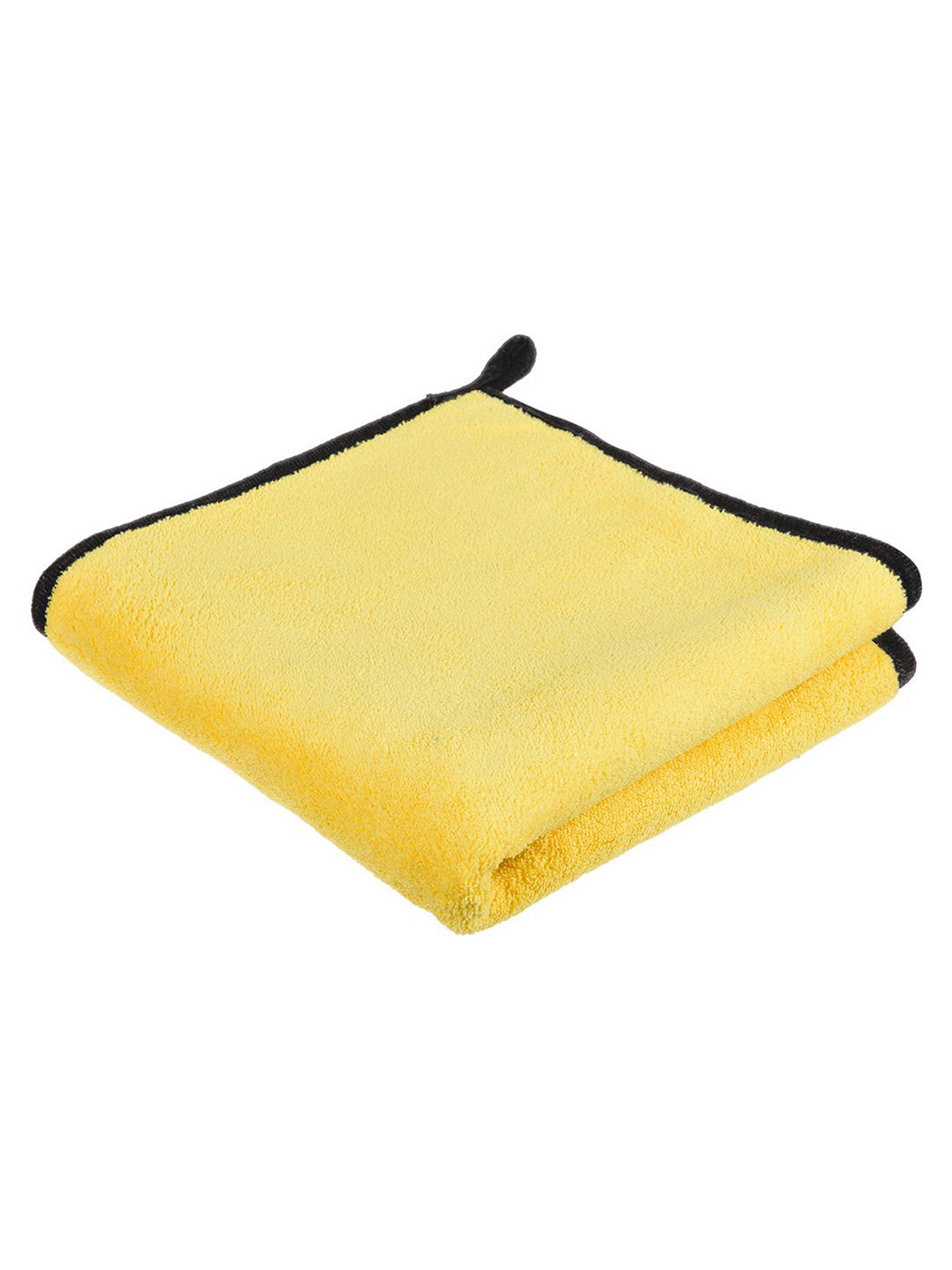 Kuber Industries Yellow and Black Microfiber Hanging Loop Cleaning Cloth