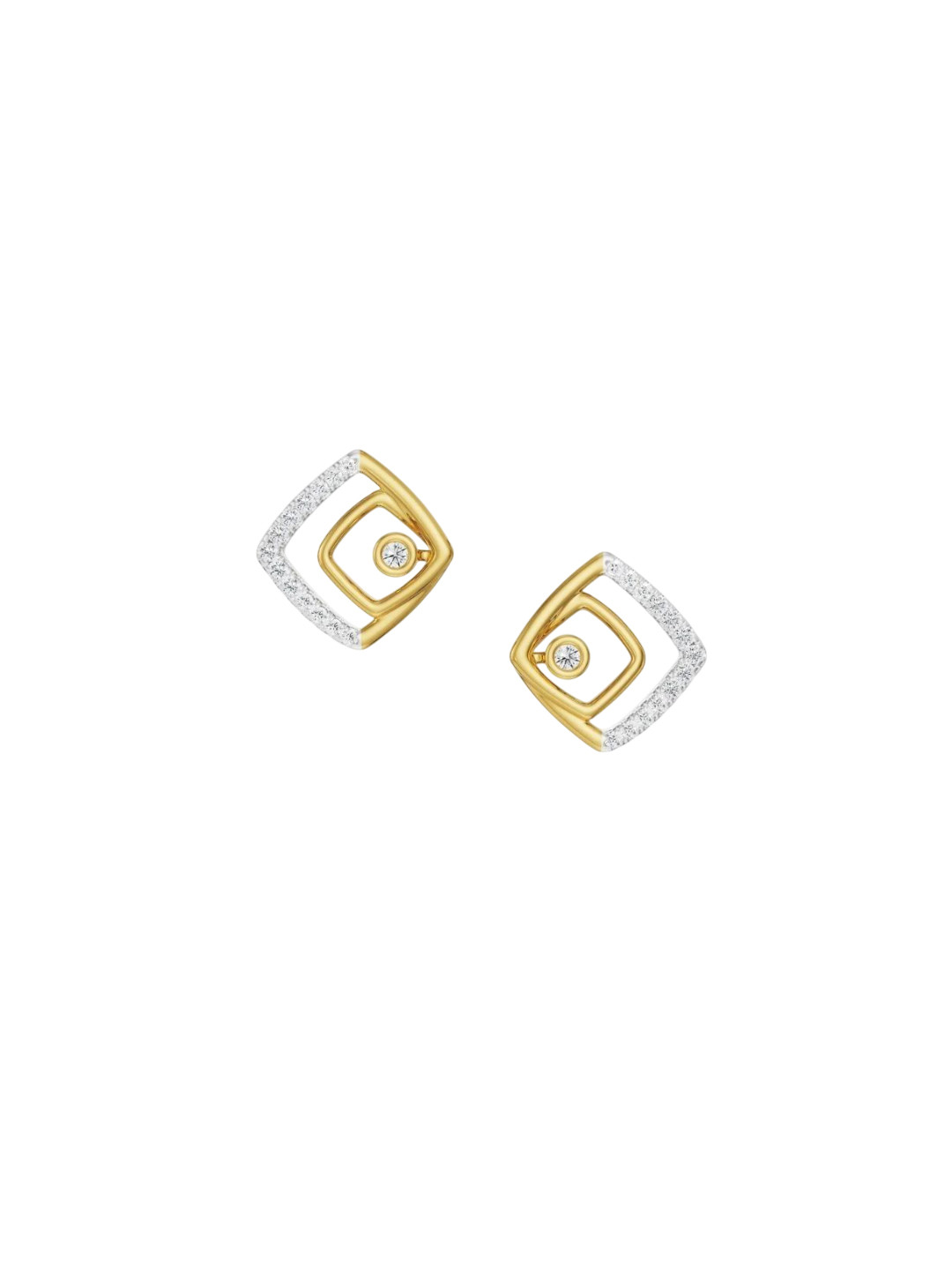 Emori GlimmeLab Diamond Ring Maze Lab Diamond in 14KT Gold Earring