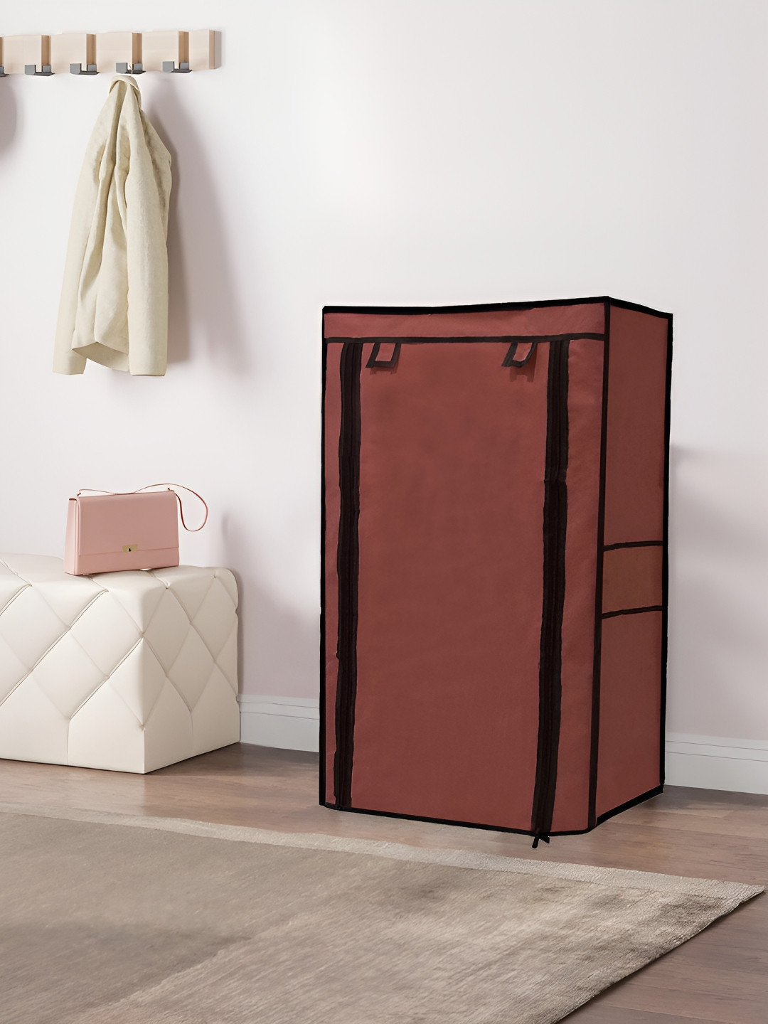 Rmerchants Brown & Black 120G SM Anti-Scratch 6 Layers Shoe-Rack Protective Cover