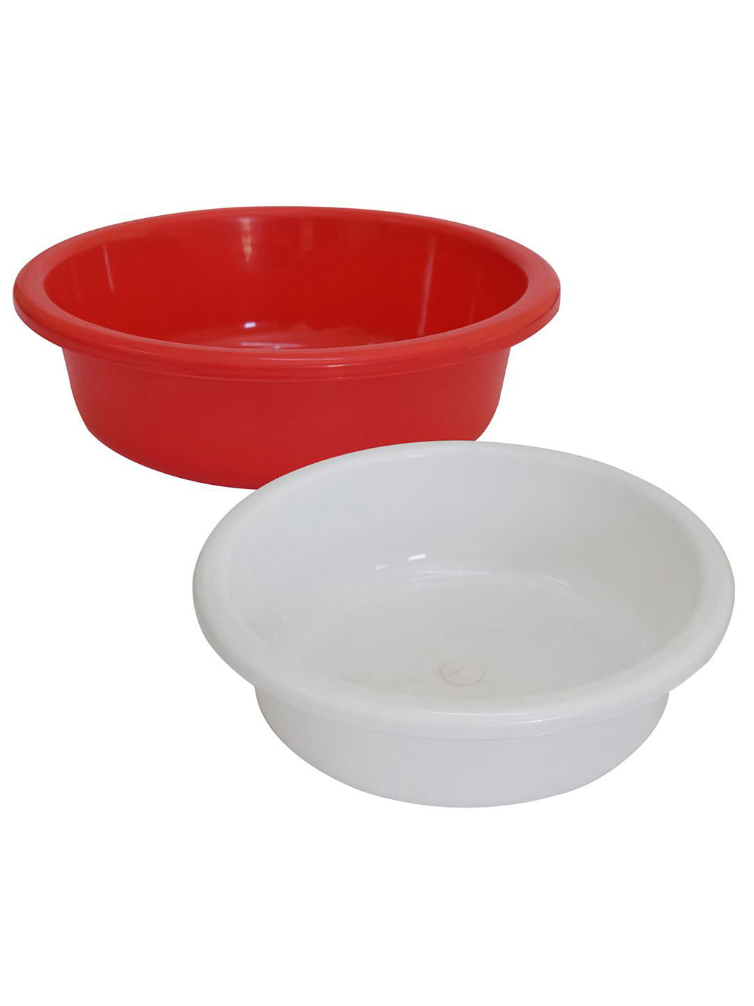 Kuber Industries Red & White 2 Pieces Knead Dough Baskets-6 L Each