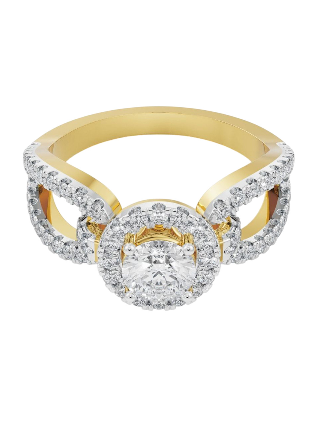 Emori Hailey Hoop Engagement Lab Diamond Ring in 18KT Gold
