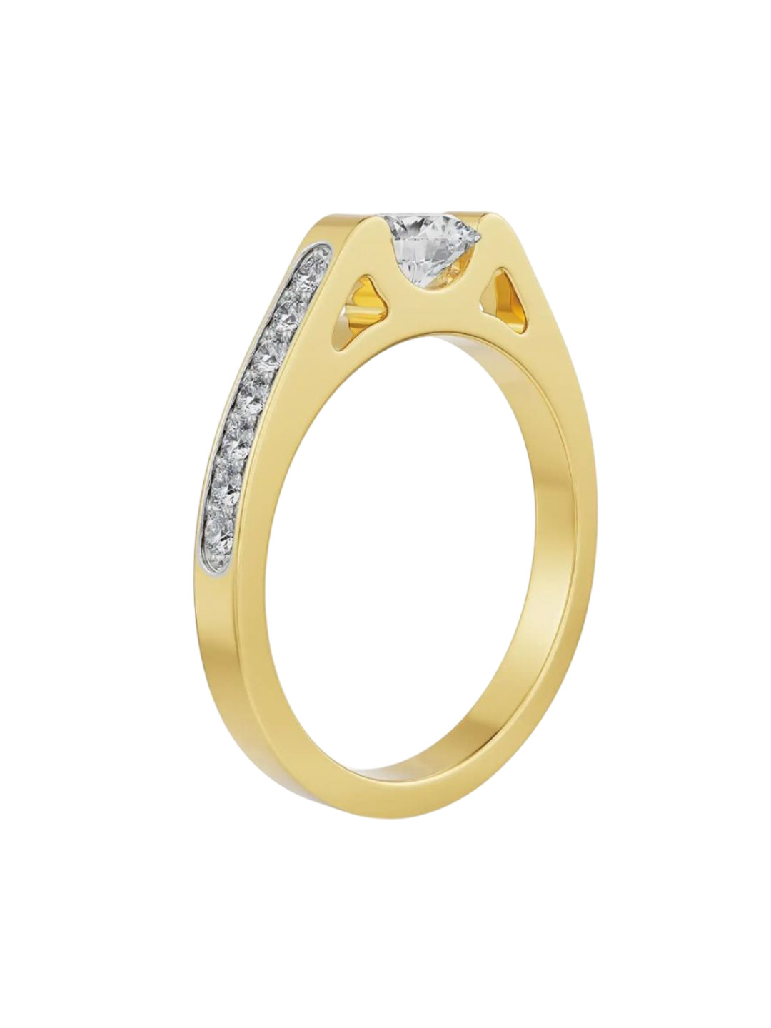 Emori Samantha Solitaire Engagement Lab Diamond Ring in 18KT Gold