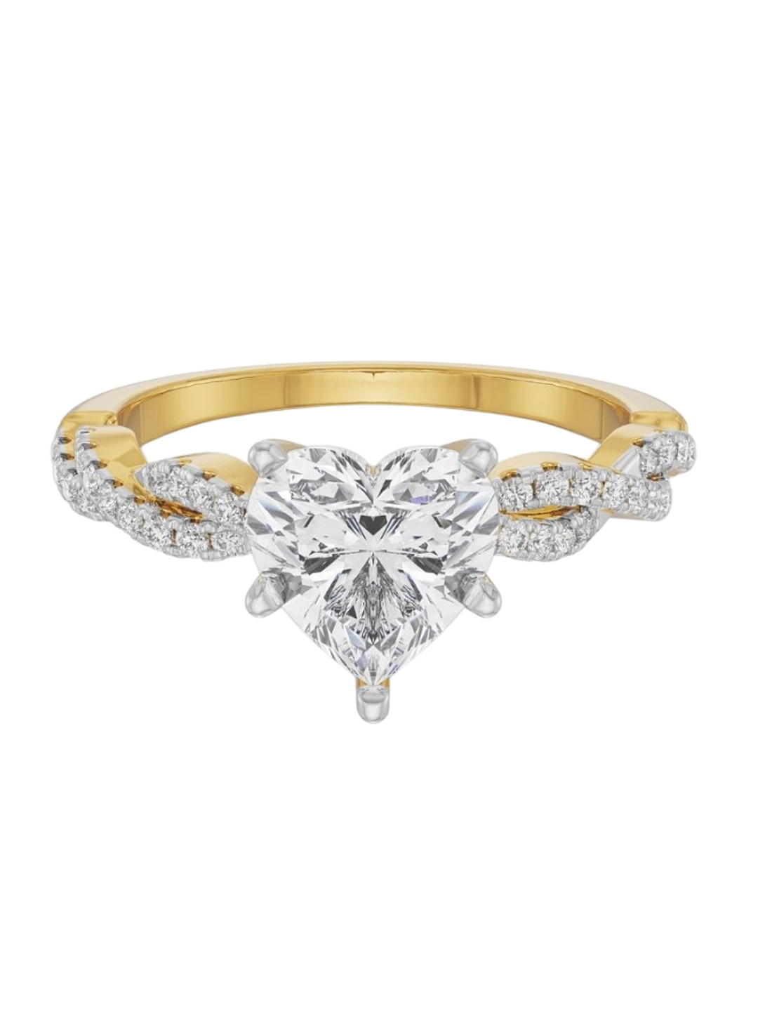 Emori Heart Infinity Lab Diamond Ring in 18KT Gold