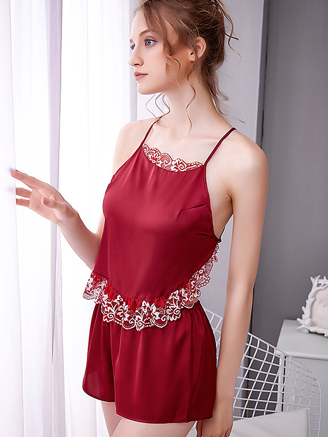 LULU & SKY Cami Top & Shorts Night Suits