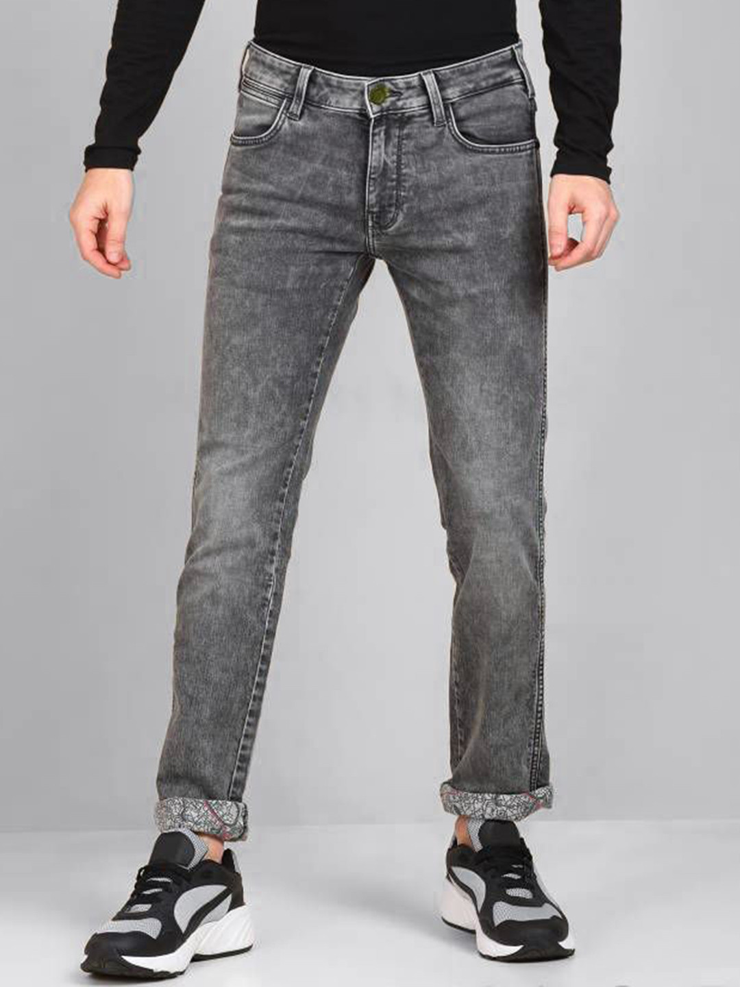 fineblu Men Slim Fit Light Fade Stretchable Jeans