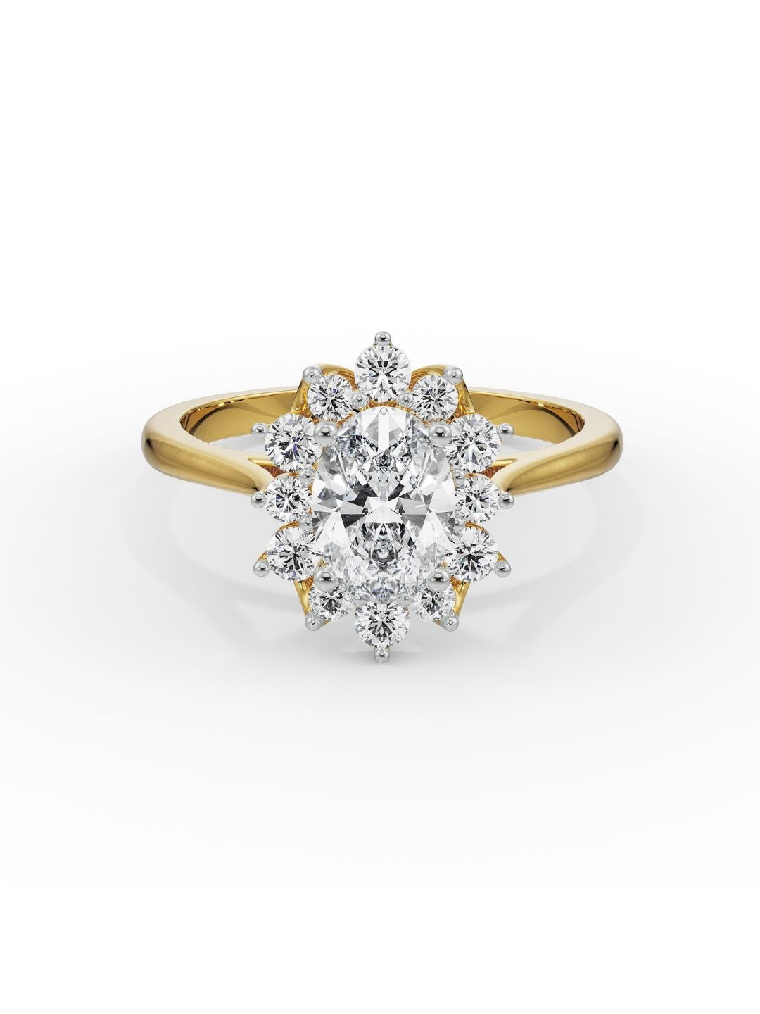 Emori Royal Oval Cut Lab Diamond Ring in 18KT Gold