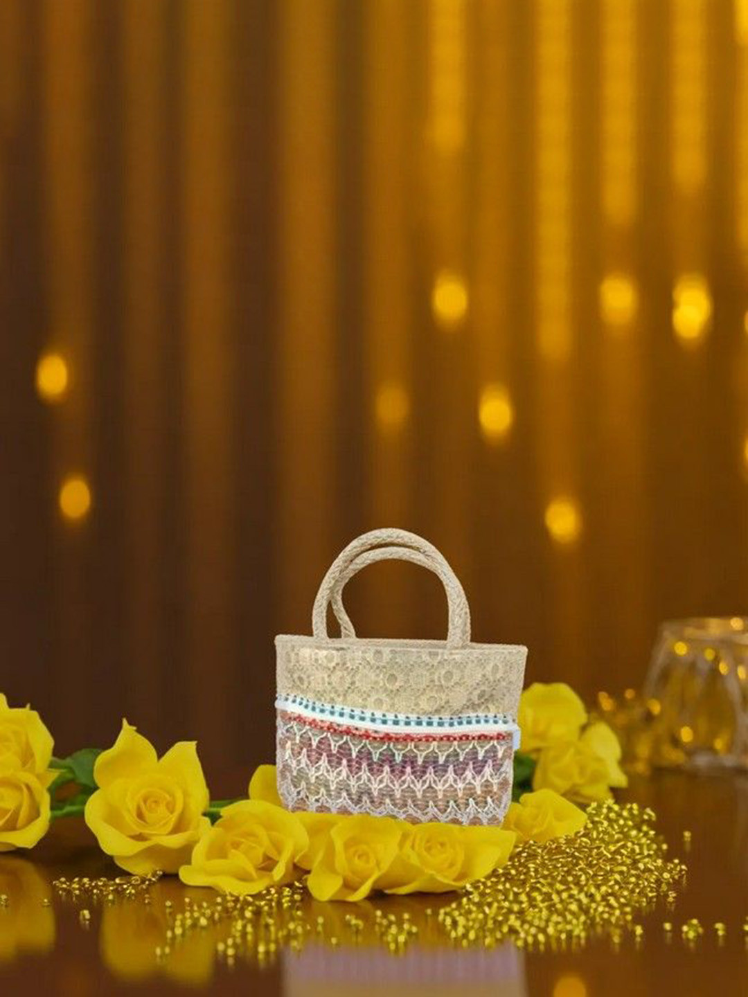 JUTE NEXT Half Moon Handheld Bag