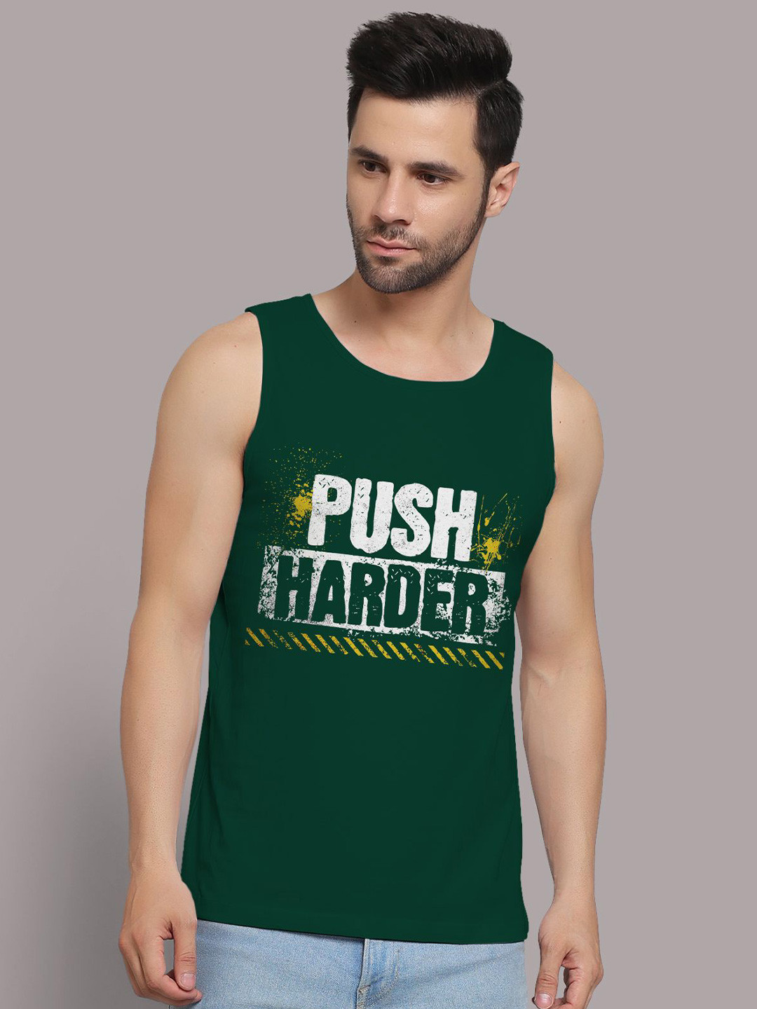 Juxar Men's Wear Sando Push Harder Outdoor & Indoor For Gym Wear Sando