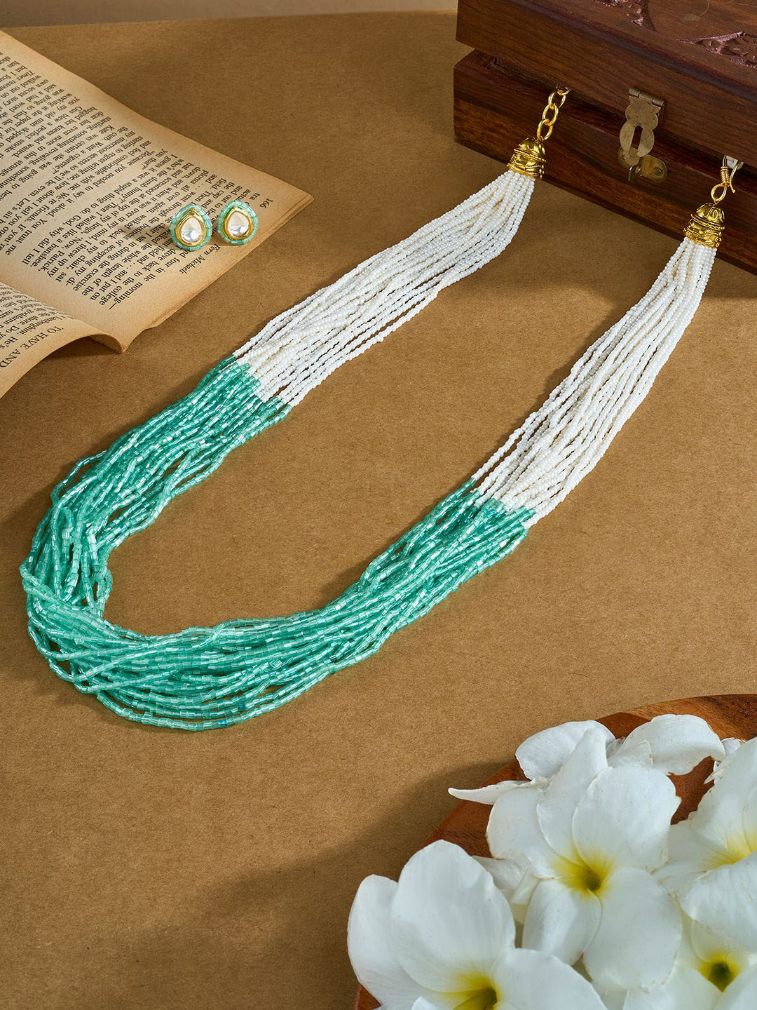 TEEJH Noorani Gold-Plated Beaded Jewellery Set