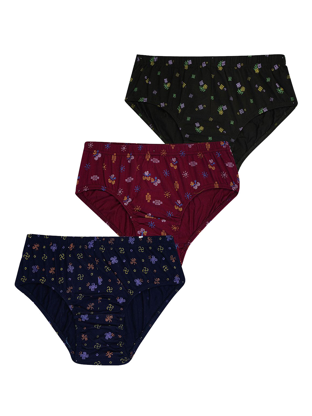 YELLOWDELIGHT Girls Pack Of 3 Printed HipsterBriefs YD 753 Ramvi (g) pln panties 9-10y-3p