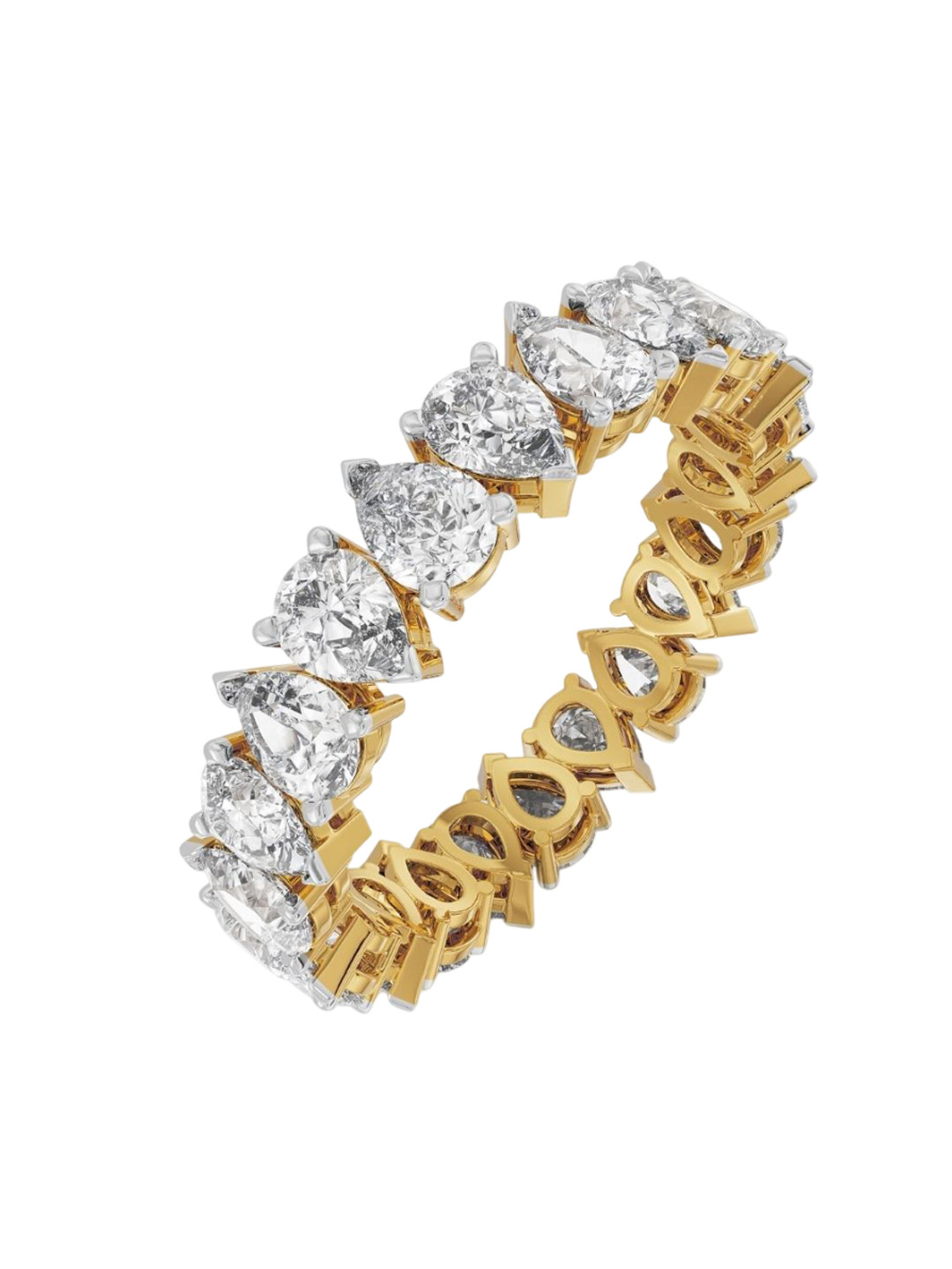 Emori Pear Infinity Lab Diamond in 14KT Gold Band