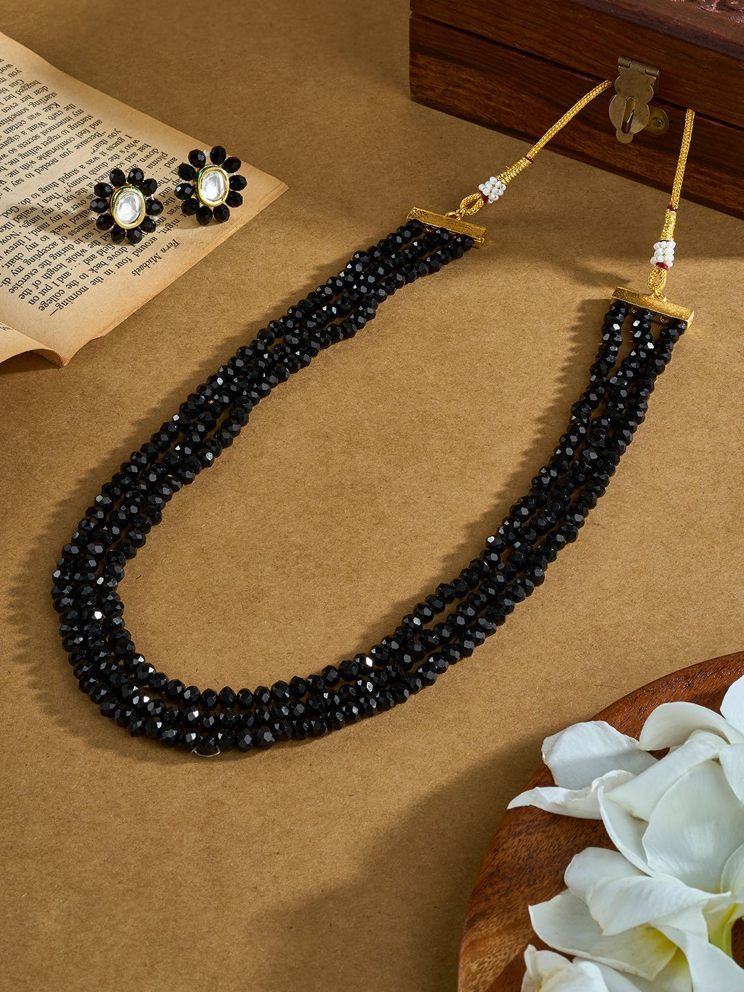 TEEJH Gold-Plated Nithila Beaded Jewellery Set