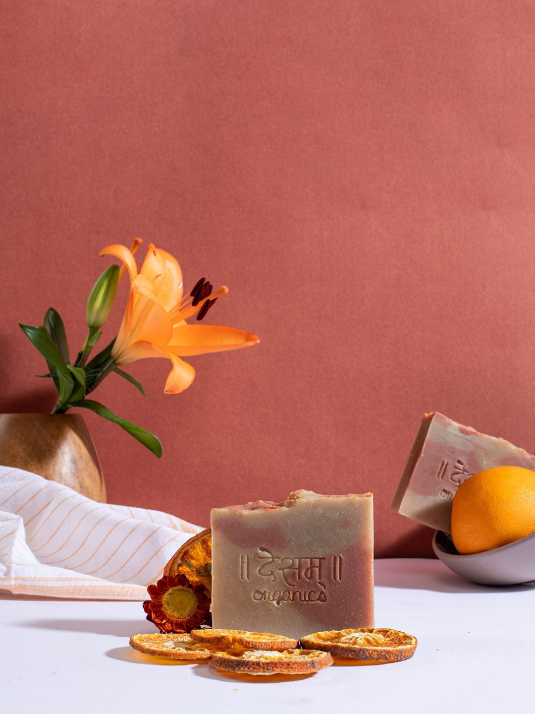 Desam Organics Patchouli & Orange Peel Cold Process Artisanal Soap- 100 g