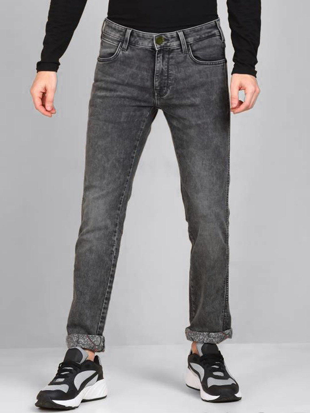 fineblu Men Slim Fit Light Fade Stretchable Jeans