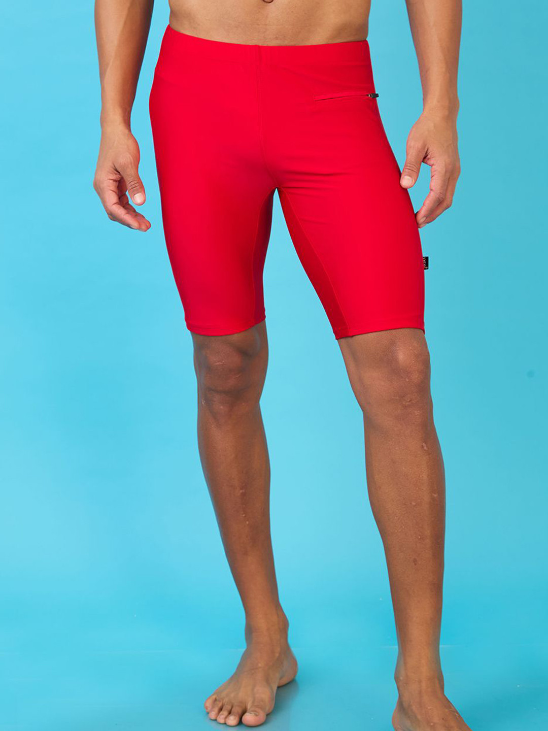 LYCOT Men Swim bottom jammers with a front zip