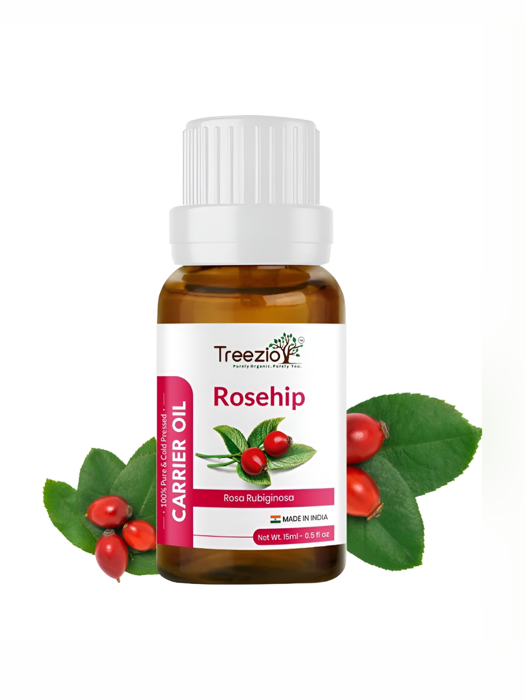 Treezio White Pure Rosehip Carrier Essential Oil - 15ml