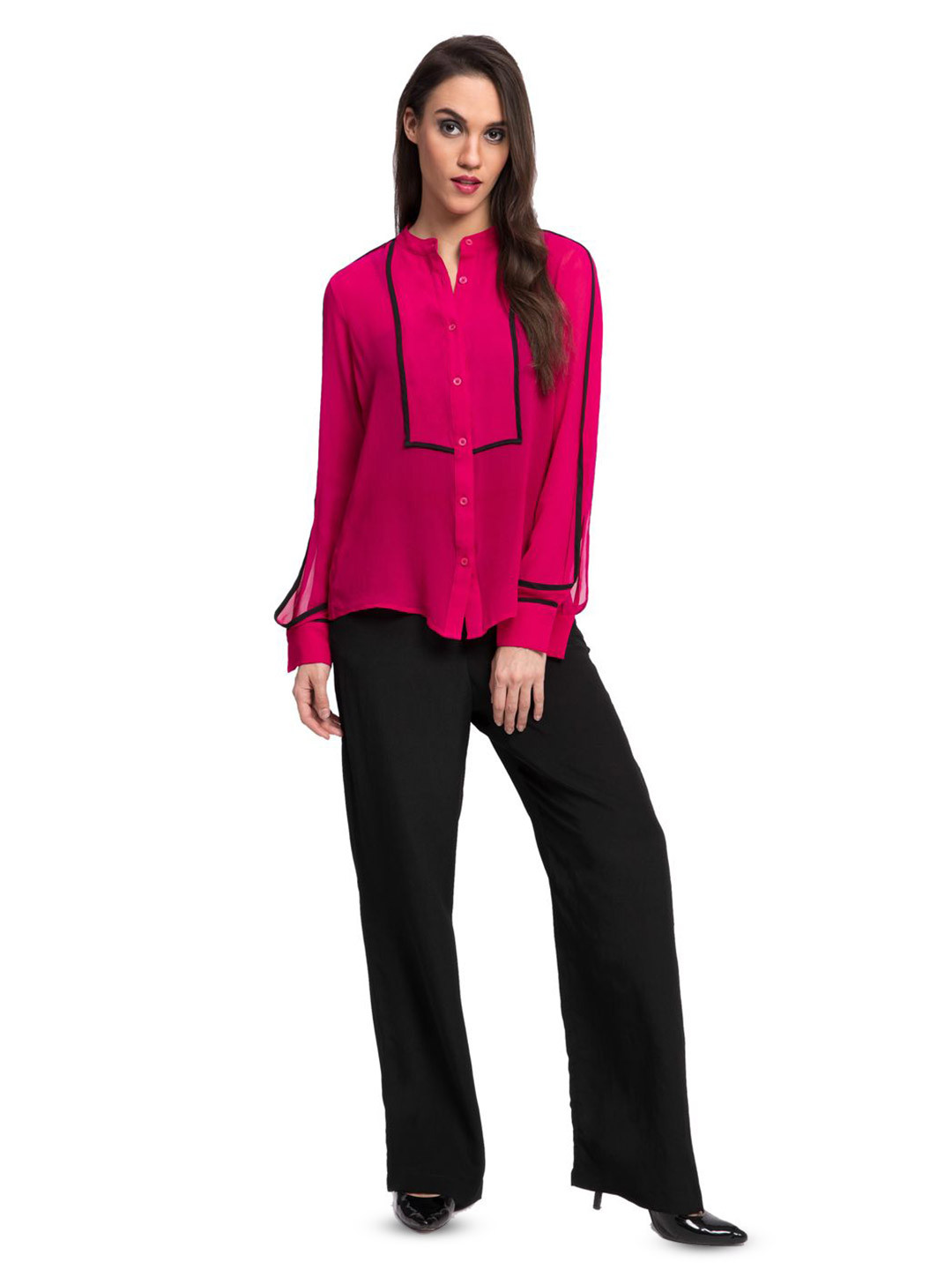 The Sancy Women Achillea Side Tape Casual Shirt