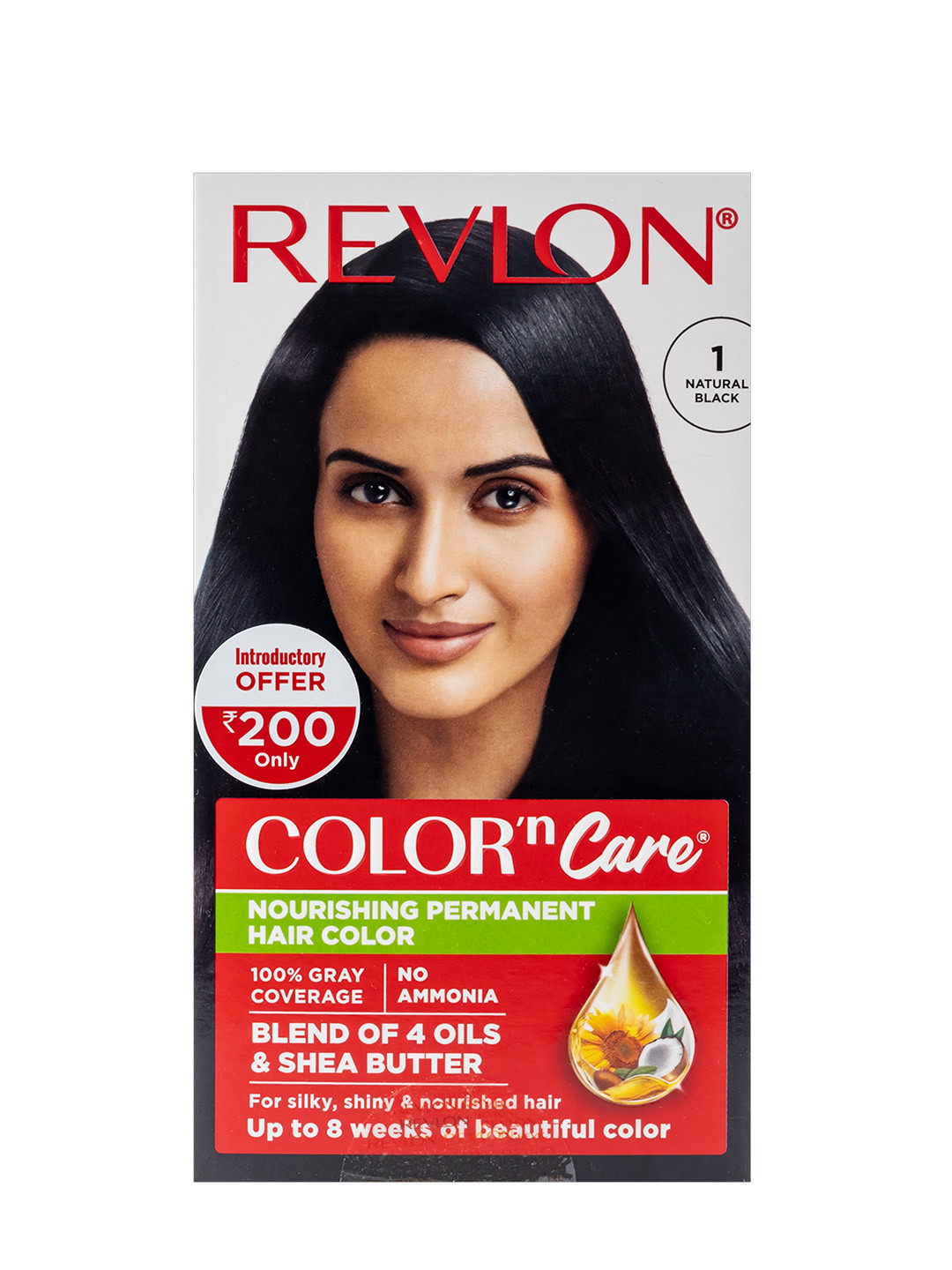 Revlon Color n Care Nourishing Permanent Hair Colour with Shea Butter - Natural Black 1