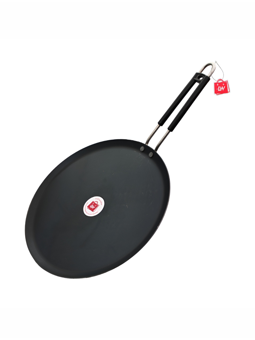 LAZYwindow Black Iron Dishwasher and Microwave Safe Induction Base Flat Tawa