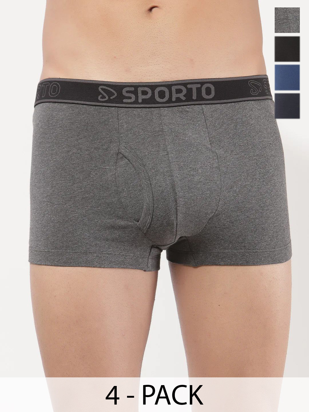 Sporto by Macho Pack Of 4  Outer Elastic Trunks VAN