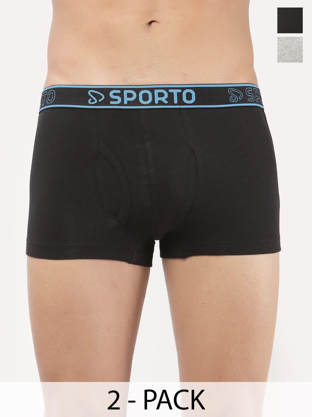 Sporto by Macho Men Pack Of 2 Short Trunk Sprto_M1022-B(1)-G(1)-S Trunk