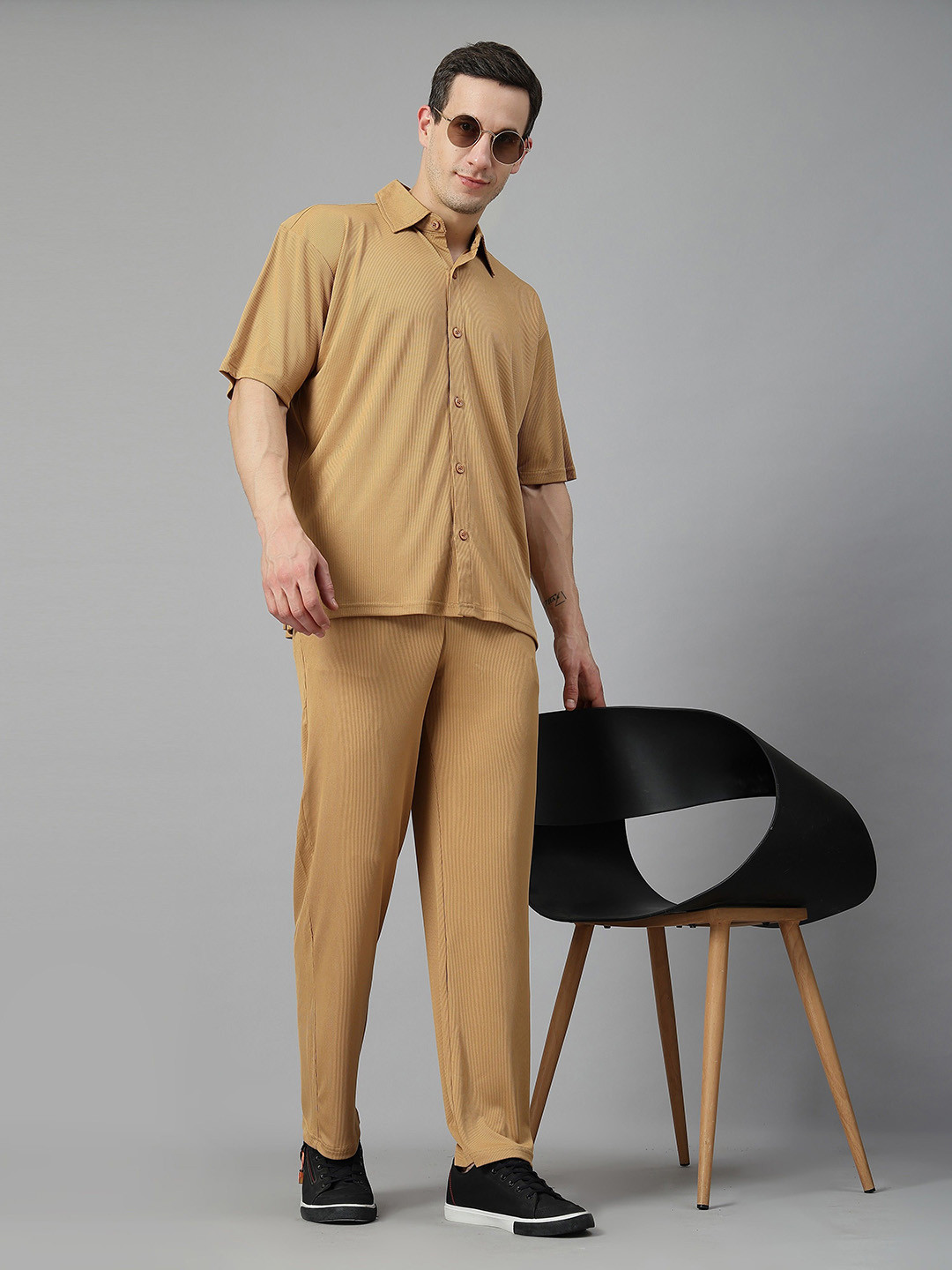 CHKOKKO Shirt With Trousers Co-Ords Summer Co-ord Set