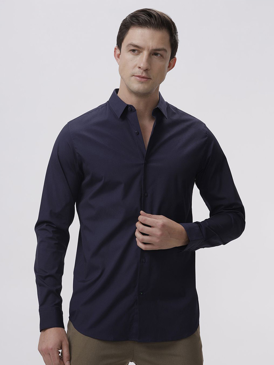 The Collection Men Slim Fit Long Sleeve Button Down Formal Shirt