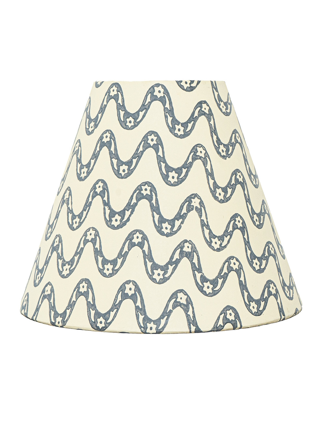 Lampenschirm India Blue & White Block Printed Cotton Lampshade