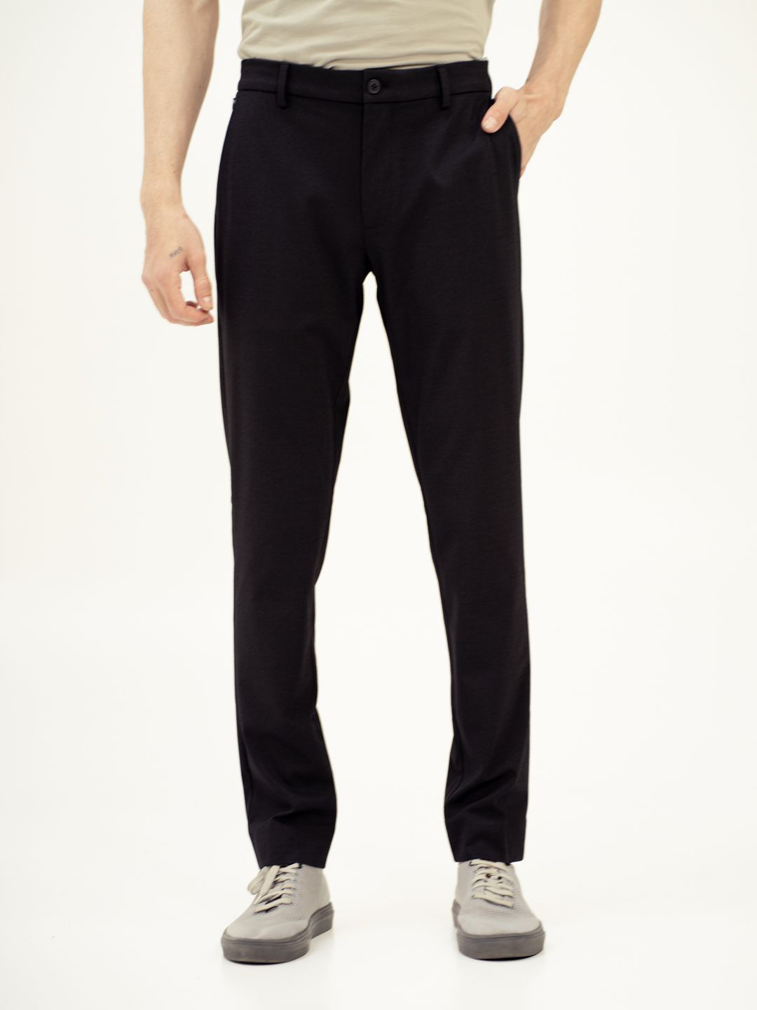 The Pant Project Slim-Fit Wrinkle-Free Lightweight Power-Stretch Knitted Trousers