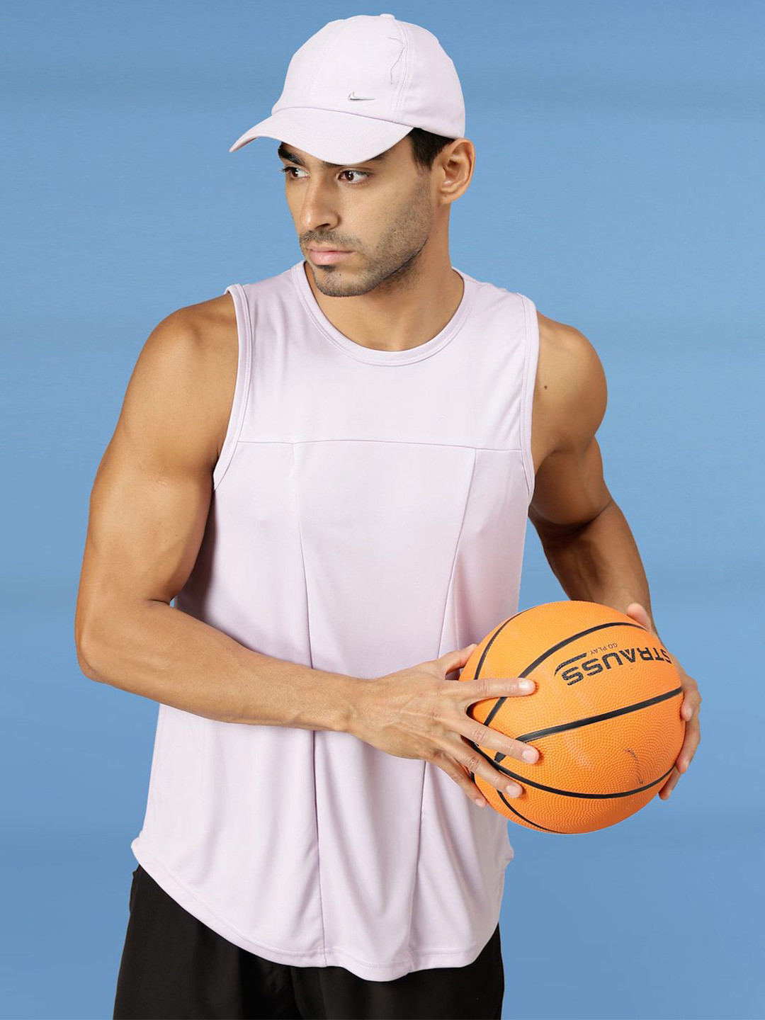 CHKOKKO Gym Tank Tops Polyester Round Neck Sleeveless T-shirt