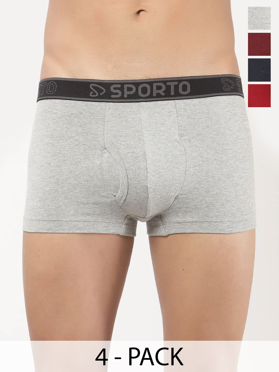 Sporto by Macho Men Pack Of 4 ShortTrunk Sprto_M1022-G1-M1-N1-R1-S Trunk
