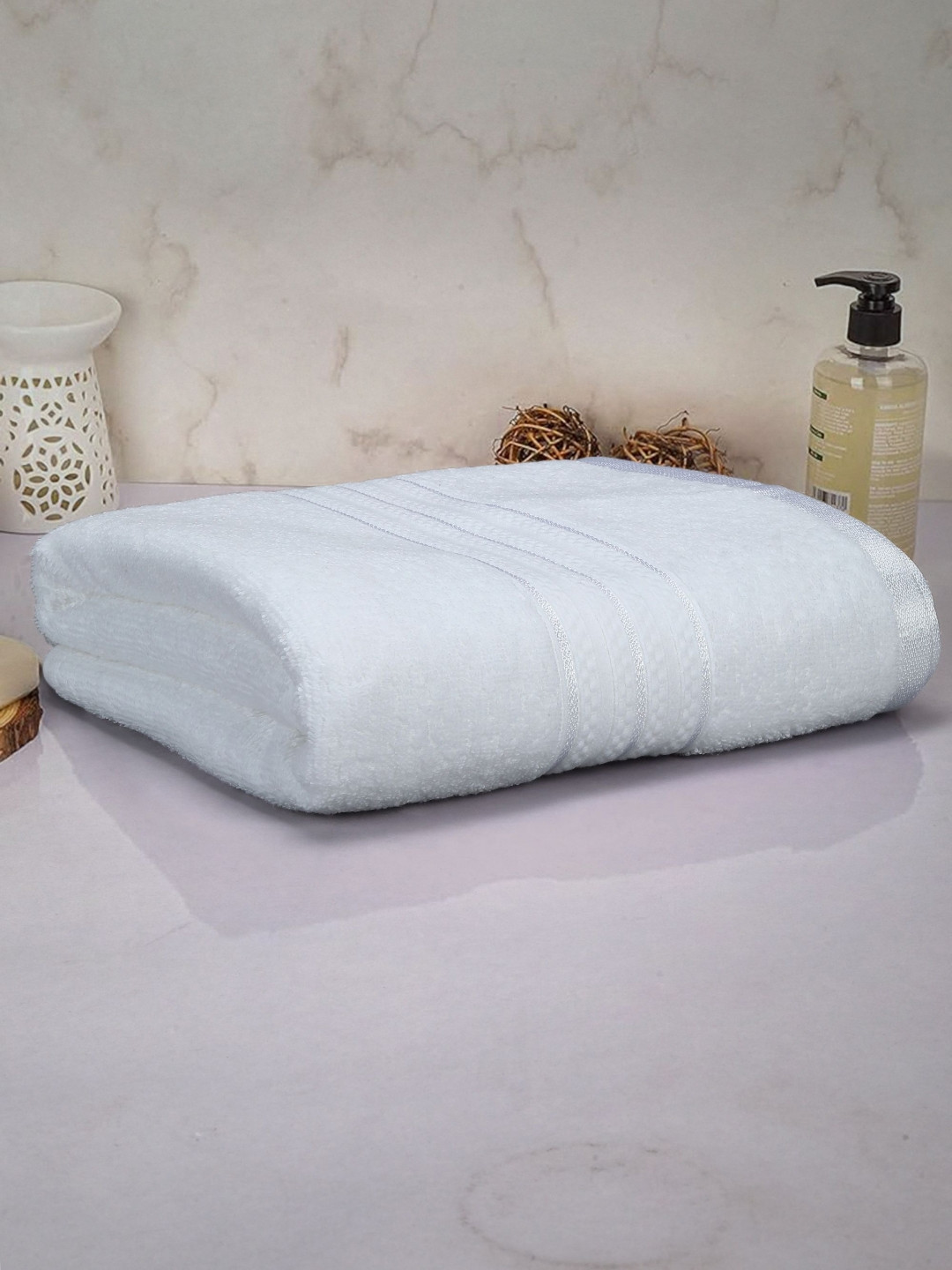 Dollar White Cotton 600 GSM Bath Towel