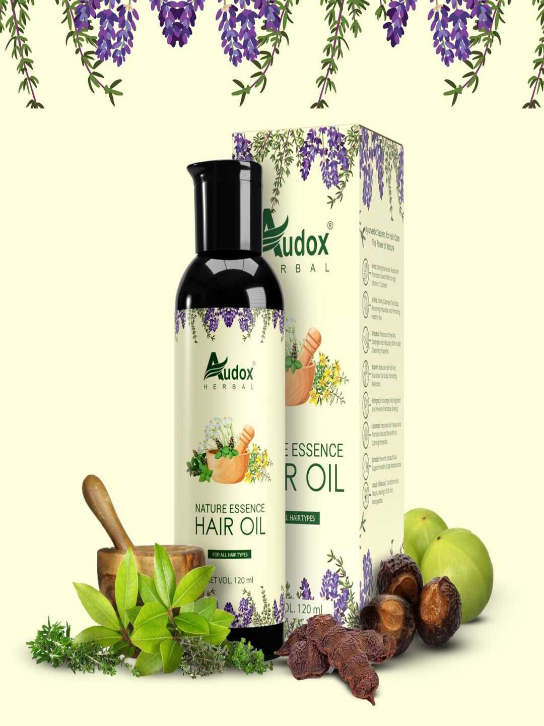 Audox Herbal Nature Essence Hair Oil With Amla & Aritha - 120 ml