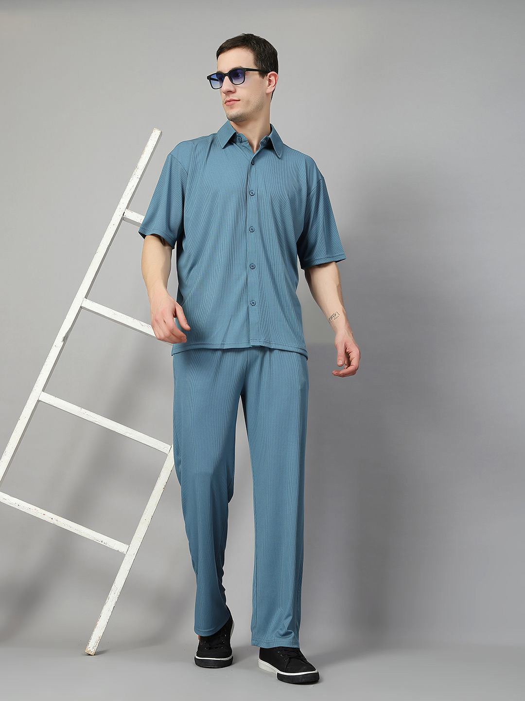 CHKOKKO Shirt With Trousers Co-Ords Summer Co-ord Set