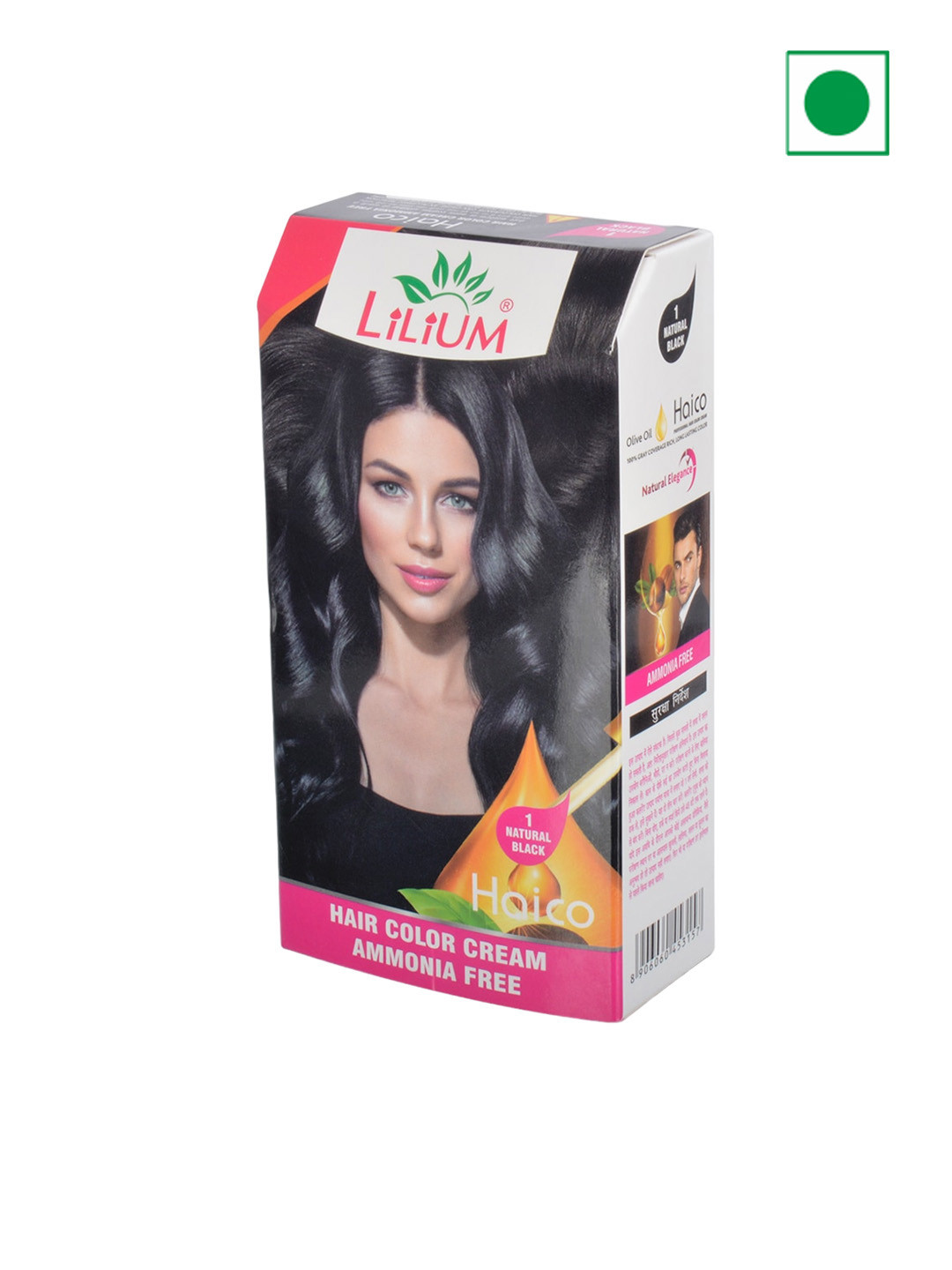Lilium Haico Ammonia-Free Hair Color Cream 100ml - Natural Black 01