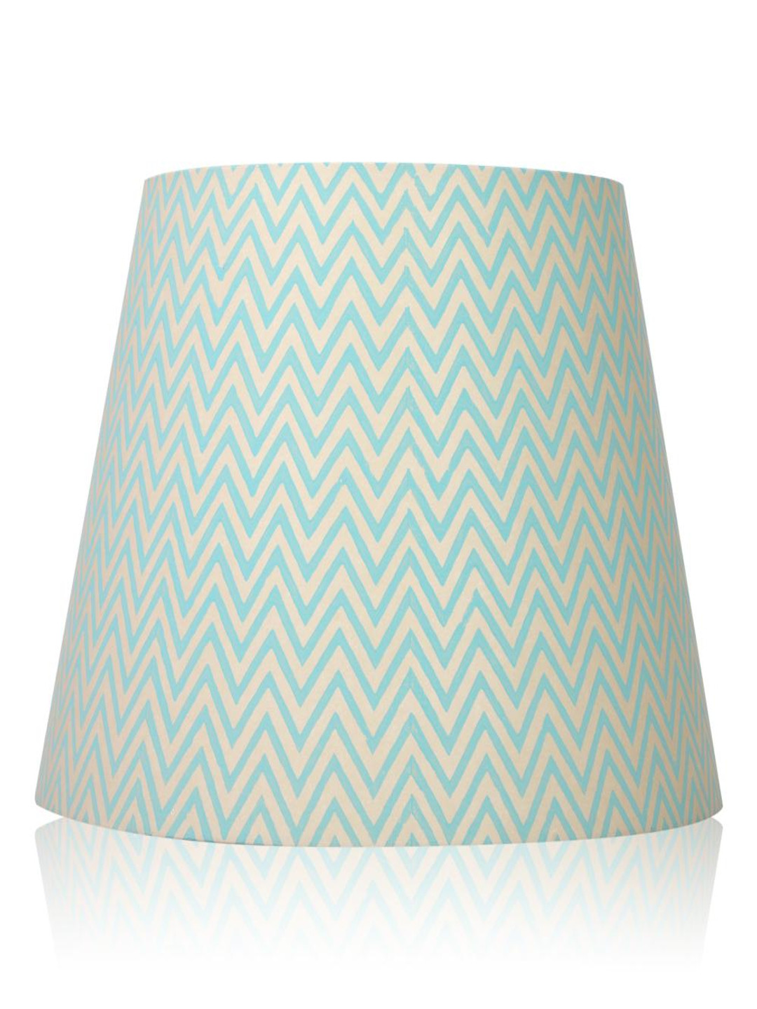 Lampenschirm India Green Printed Cotton Traditional Frusturical Shaped Lamp Shade