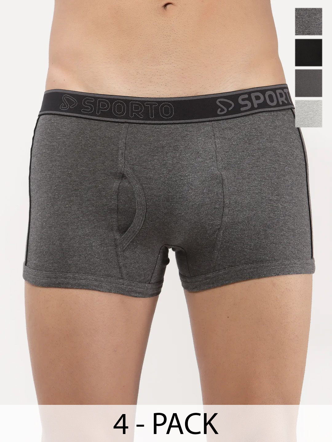 Sporto by Macho Men Pack Of 4 Anti-Rash Short Trunk
