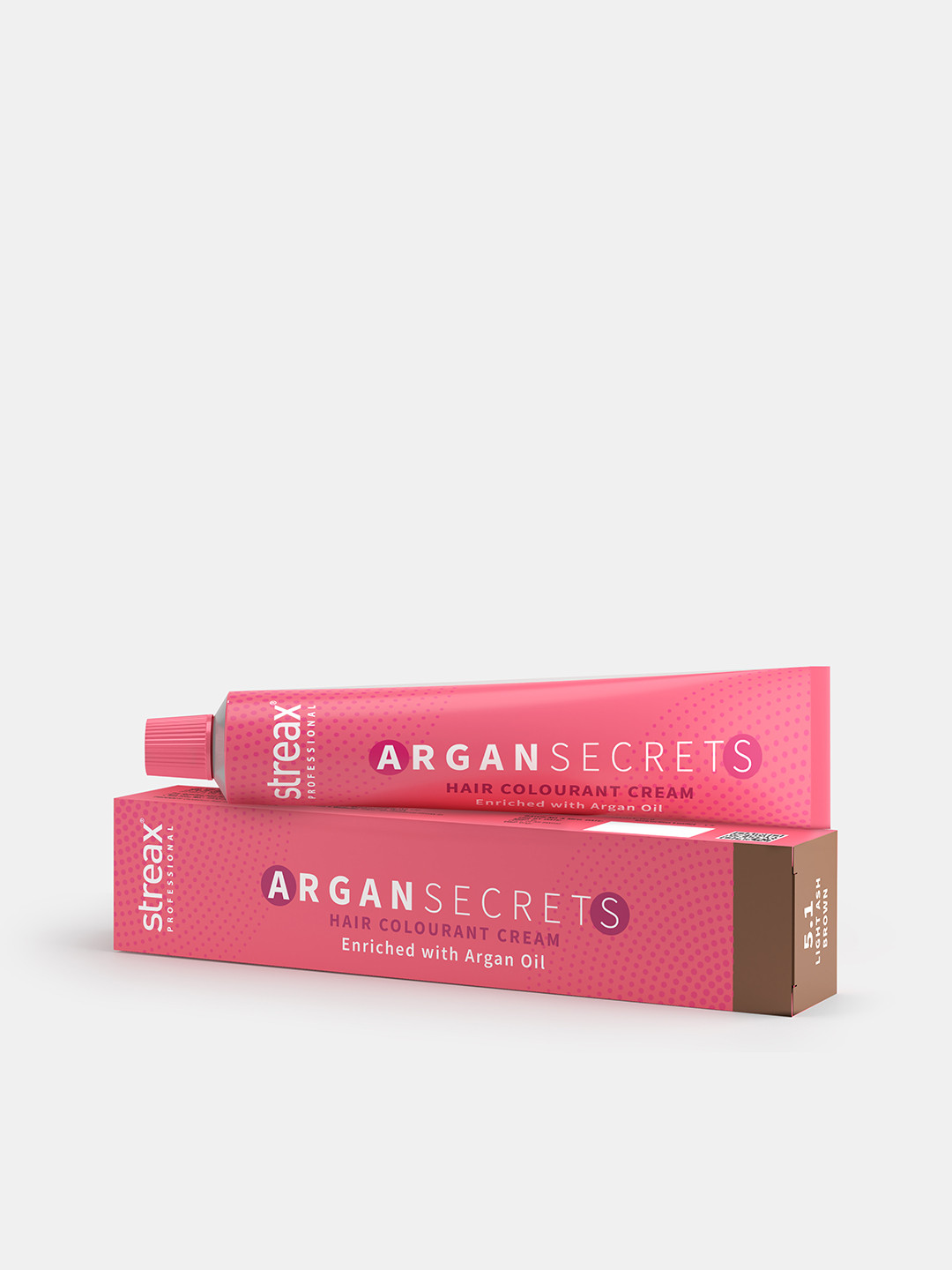 Streax Professional Argan Secret Hair Colourant Cream 60 g - Light Ash Brown 5.1