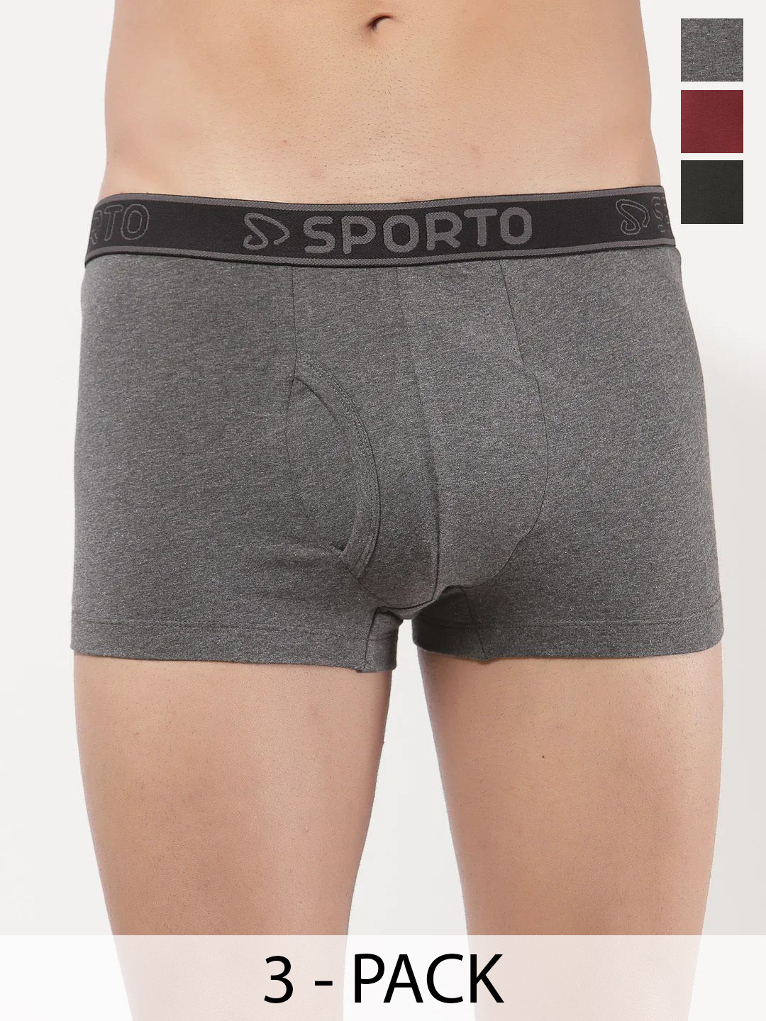 Sporto by Macho Men Pack Of 3 Short Trunk Sprto_M1022-A Trunk